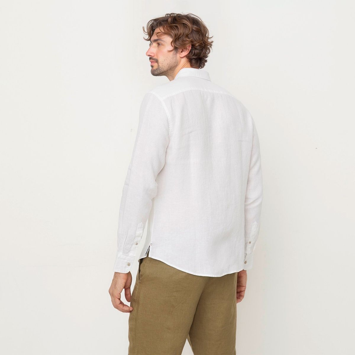 CASCAIS - Camisa Hombre Manga larga Slim de Lino CASCAIS. 