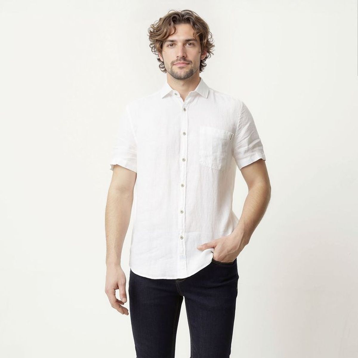 CASCAIS - Camisa Hombre Manga corta Slim fit Cascais. 