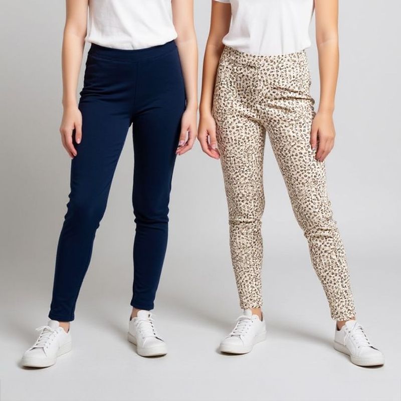  - Leggings para Niña Pack de 2 unidades de Algodón Elv