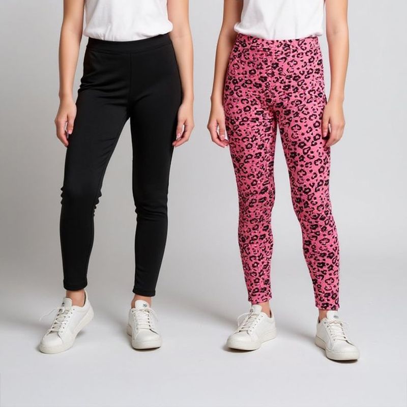  - Leggings para Niña Pack de 2 unidades de Algodón Elv