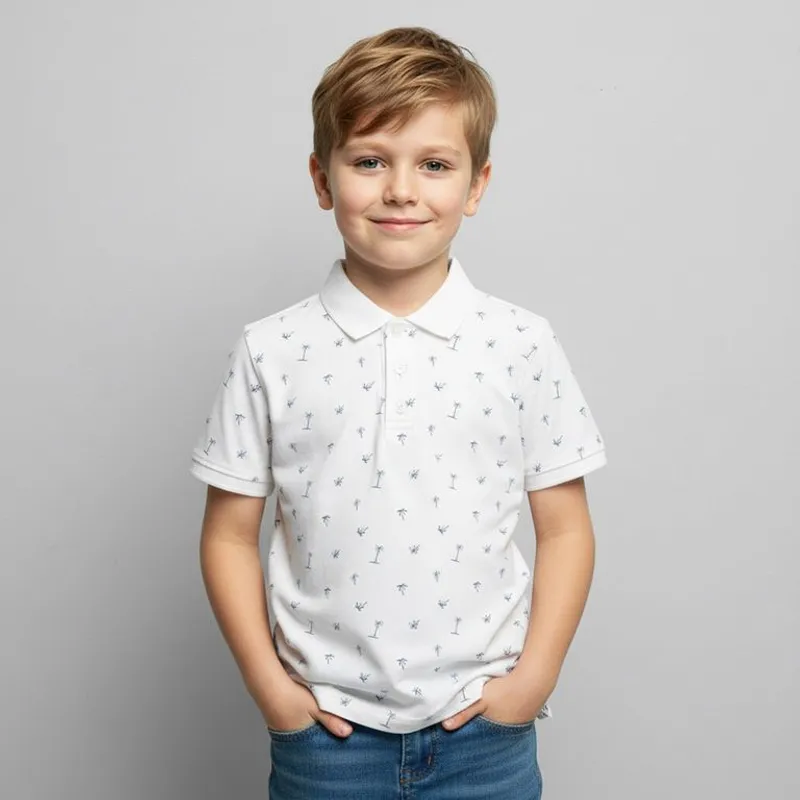  - Camiseta polo para Niño Manga corta de Algodón Yamp
