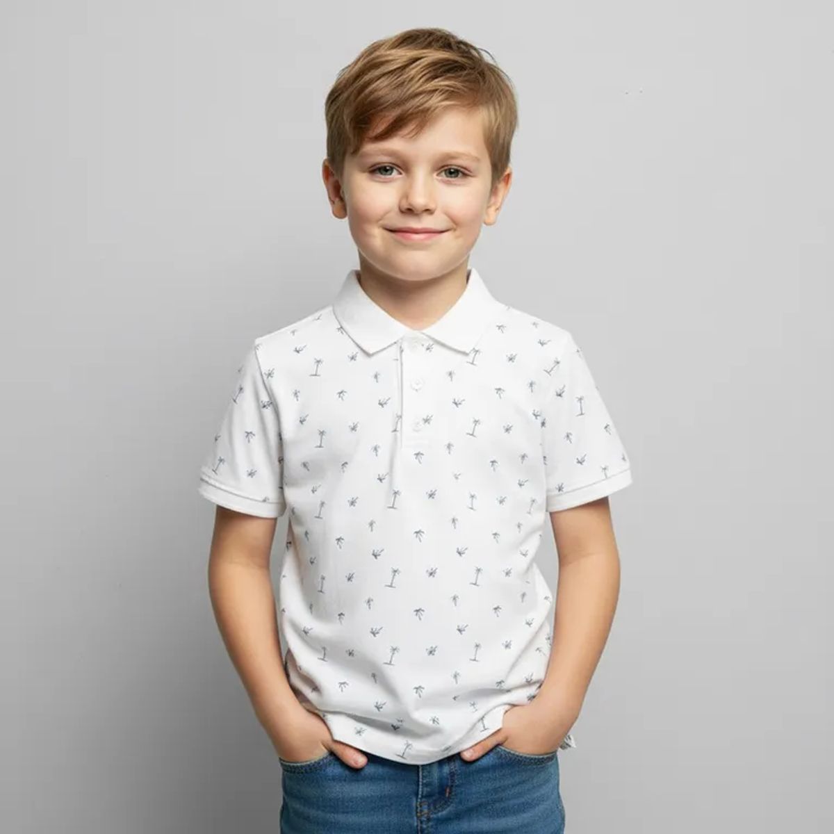 YAMP - Camiseta polo para Niño Manga corta de Algodón Yamp