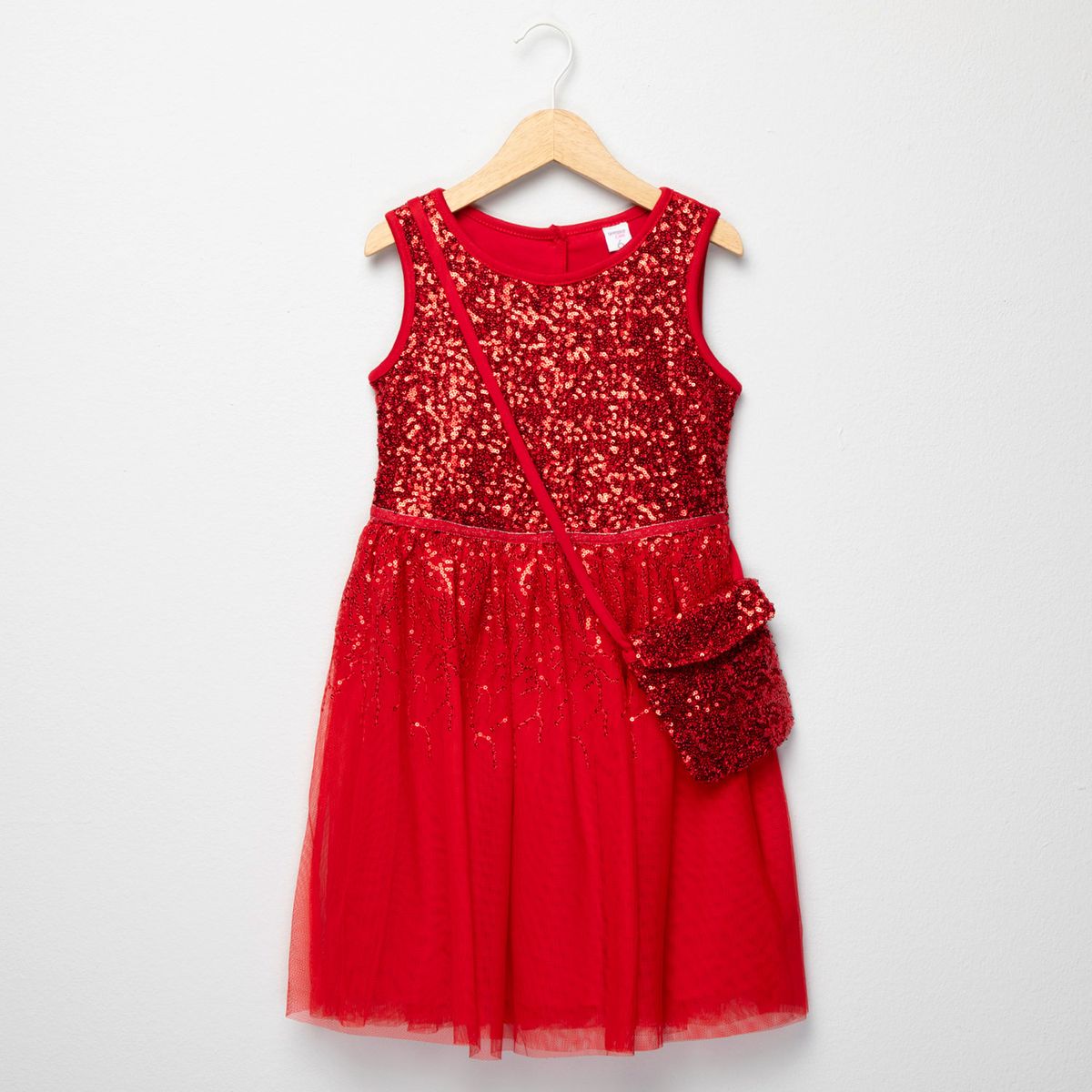 YAMP - Vestido para Niña 2 piezas con Lentejuelas Con accesorio Yamp