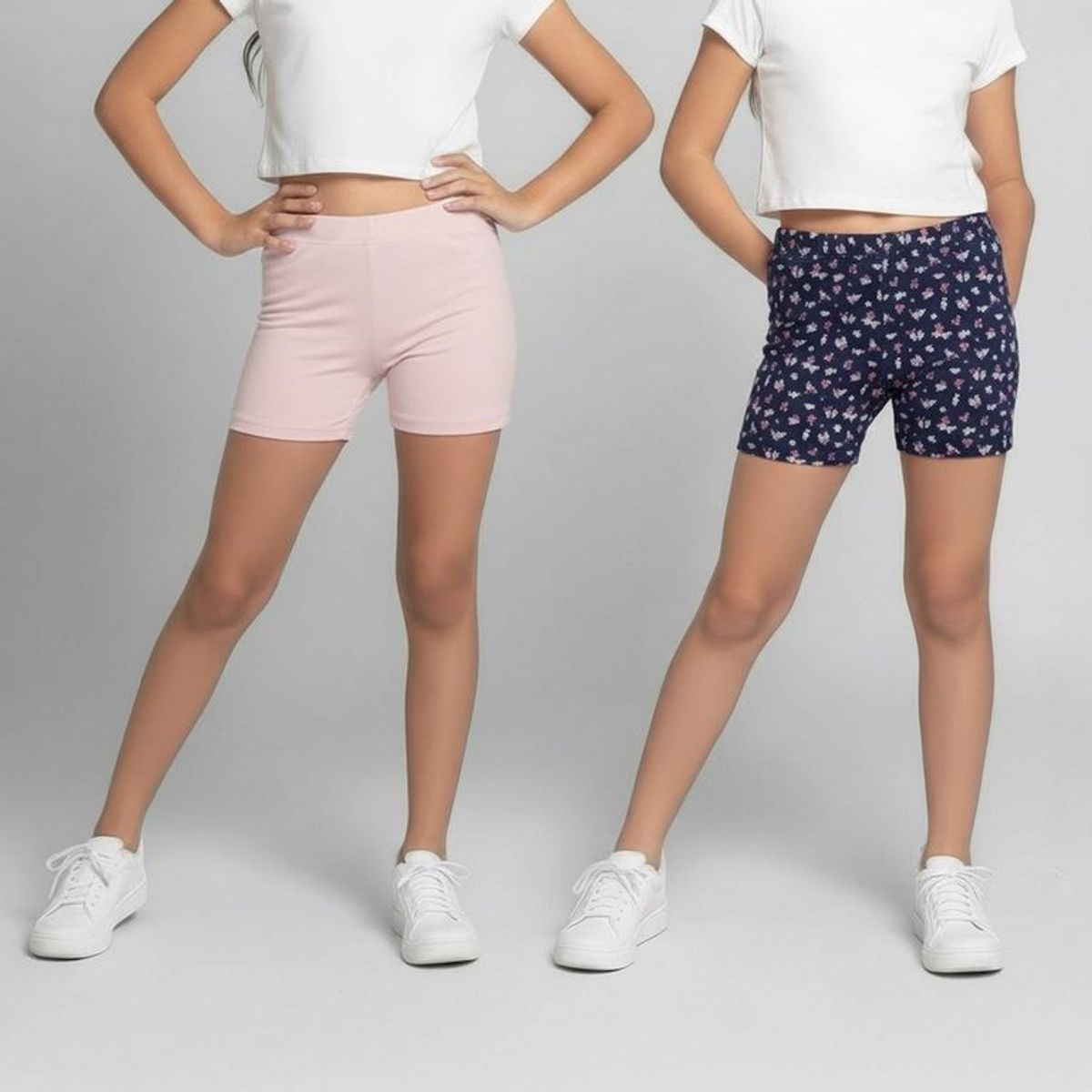YAMP - Shorts Para Niña Pack de 2 unidades de Algodón Yamp