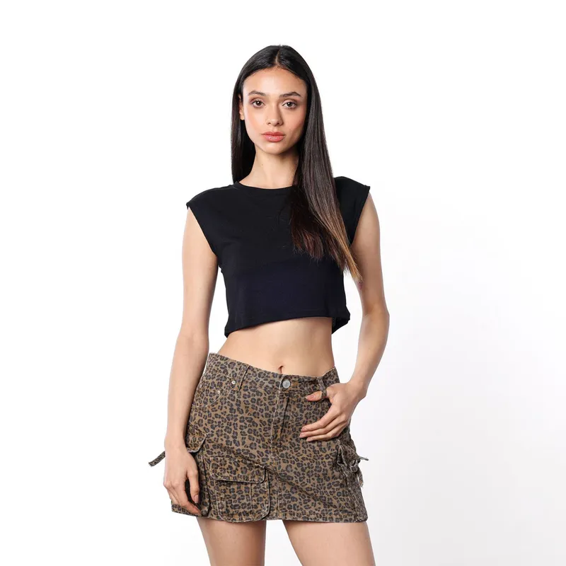 DENIMLAB - Falda de jean Mini Mujer de Algodón Denimlab