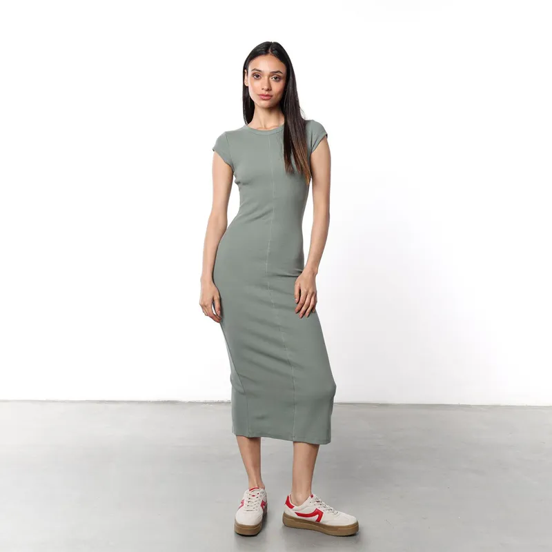 DENIMLAB - Vestido Medio Casual para Mujer Algodón Denimlab
