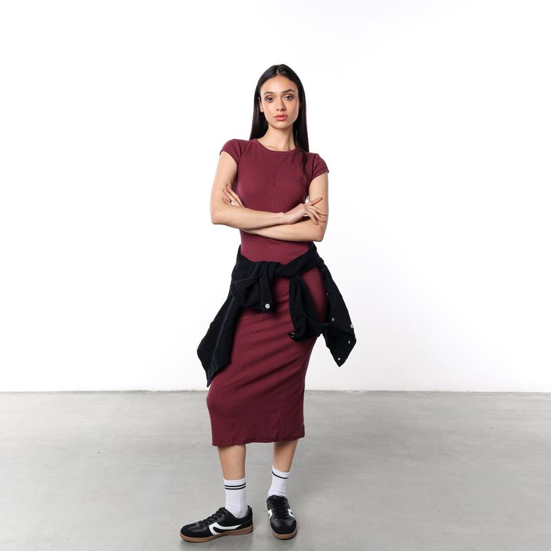 DENIMLAB - Vestido Medio Casual para Mujer Algodón Denimlab