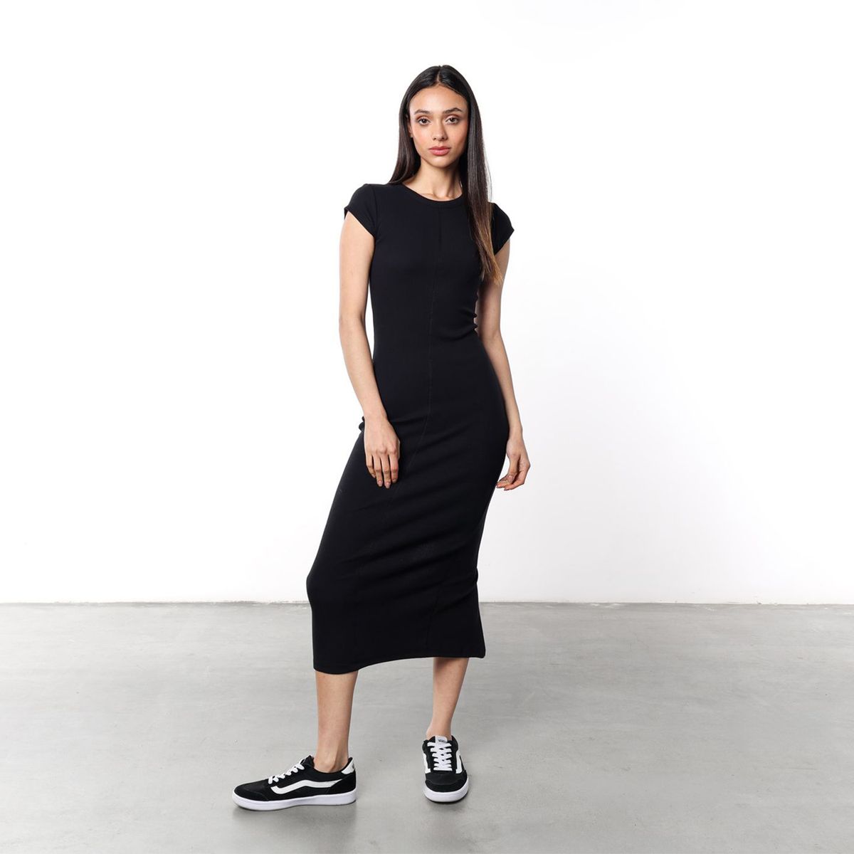 DENIMLAB - Vestido Medio Casual para Mujer Algodón Denimlab