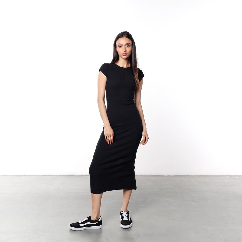 DENIMLAB - Vestido Medio Casual para Mujer Algodón Denimlab