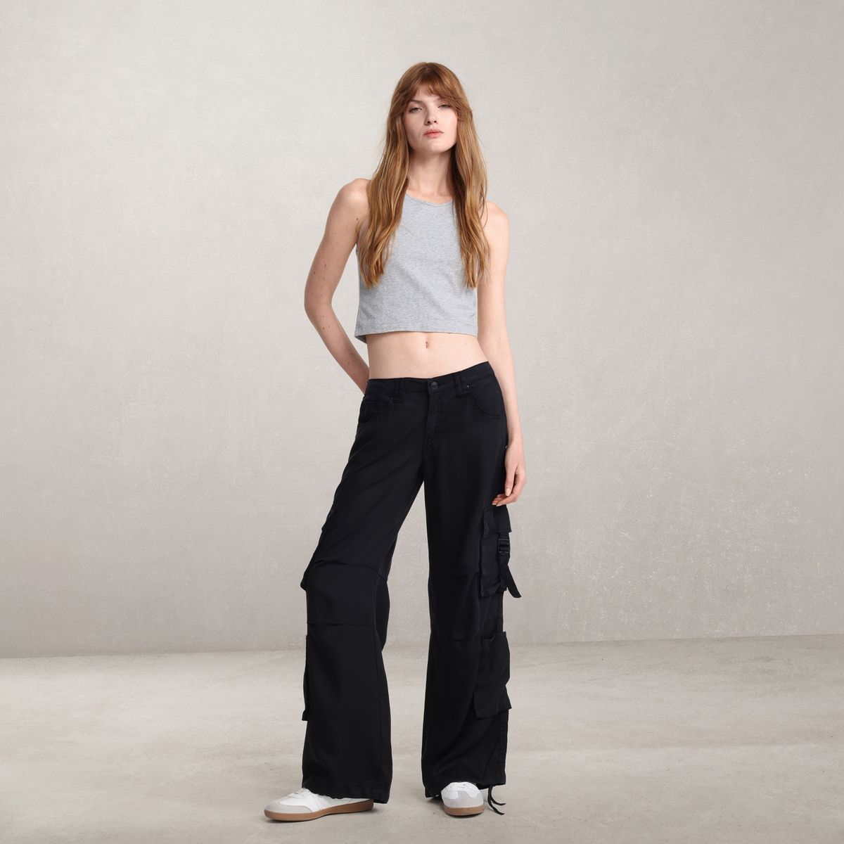 DENIMLAB - Jean Cargo Mujer Tiro bajo Denimlab