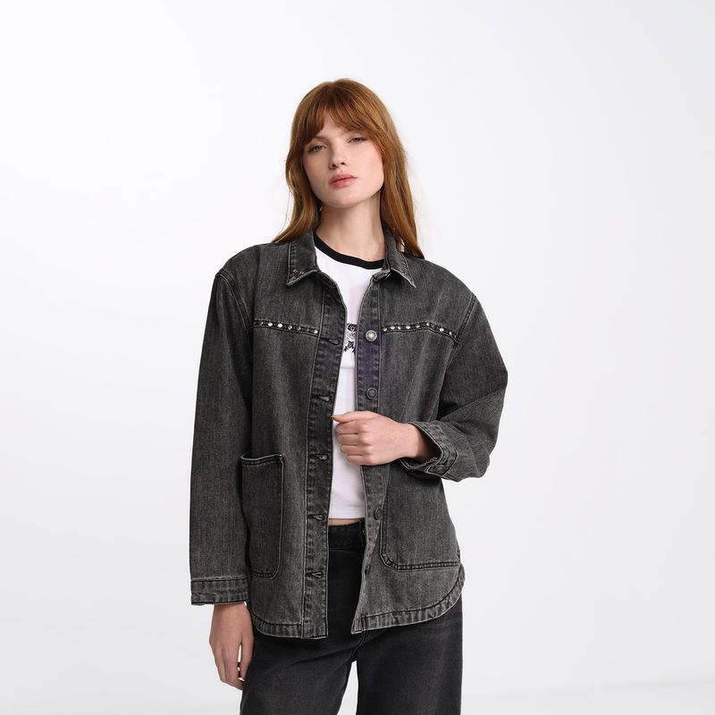 DENIMLAB - Chaqueta de jean Mujer de Algodón Denimlab