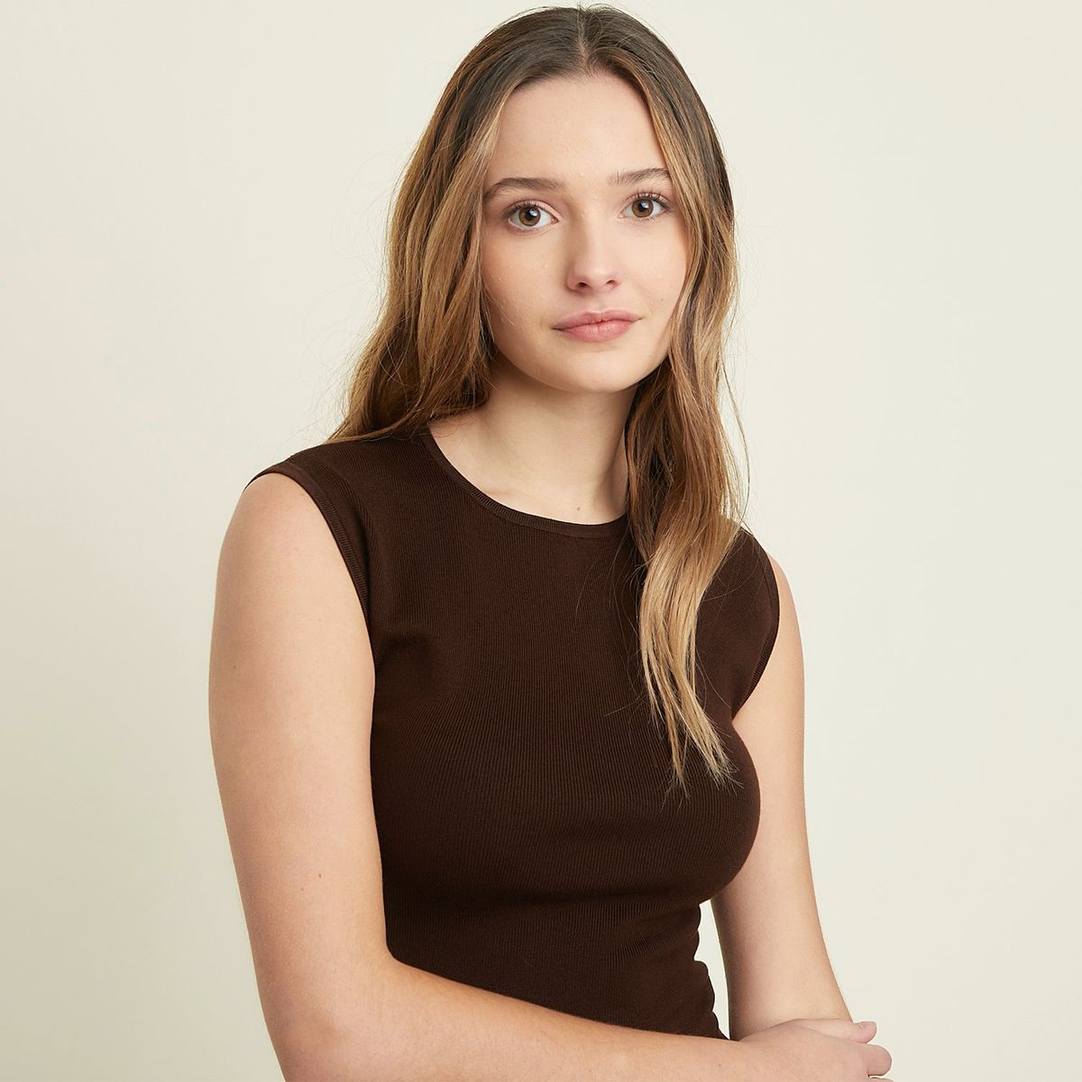 SYBILLA - Camiseta Mujer Tejido Sin mangas Sybilla