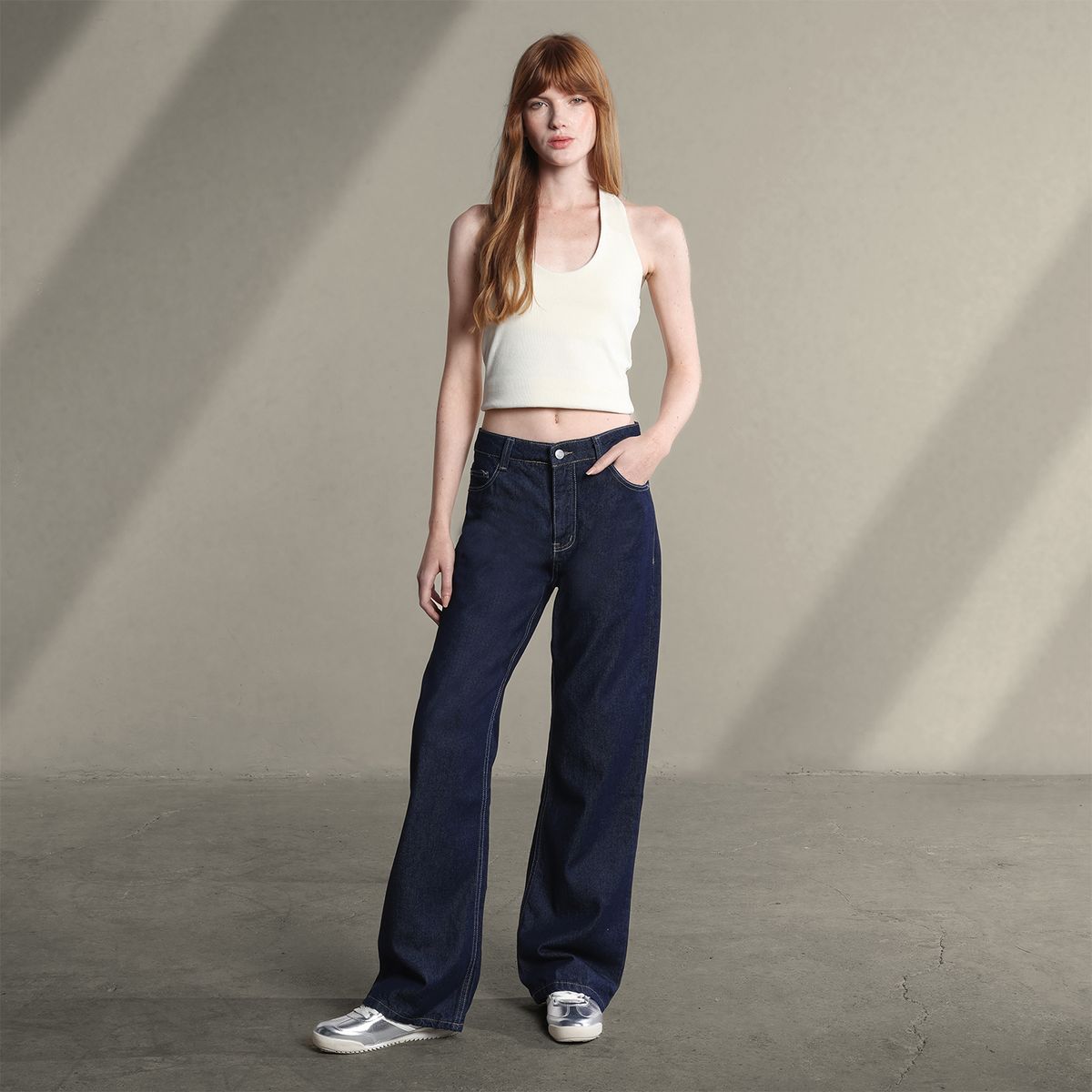 SYBILLA - Jean Baggy Mujer Tiro bajo Sybilla