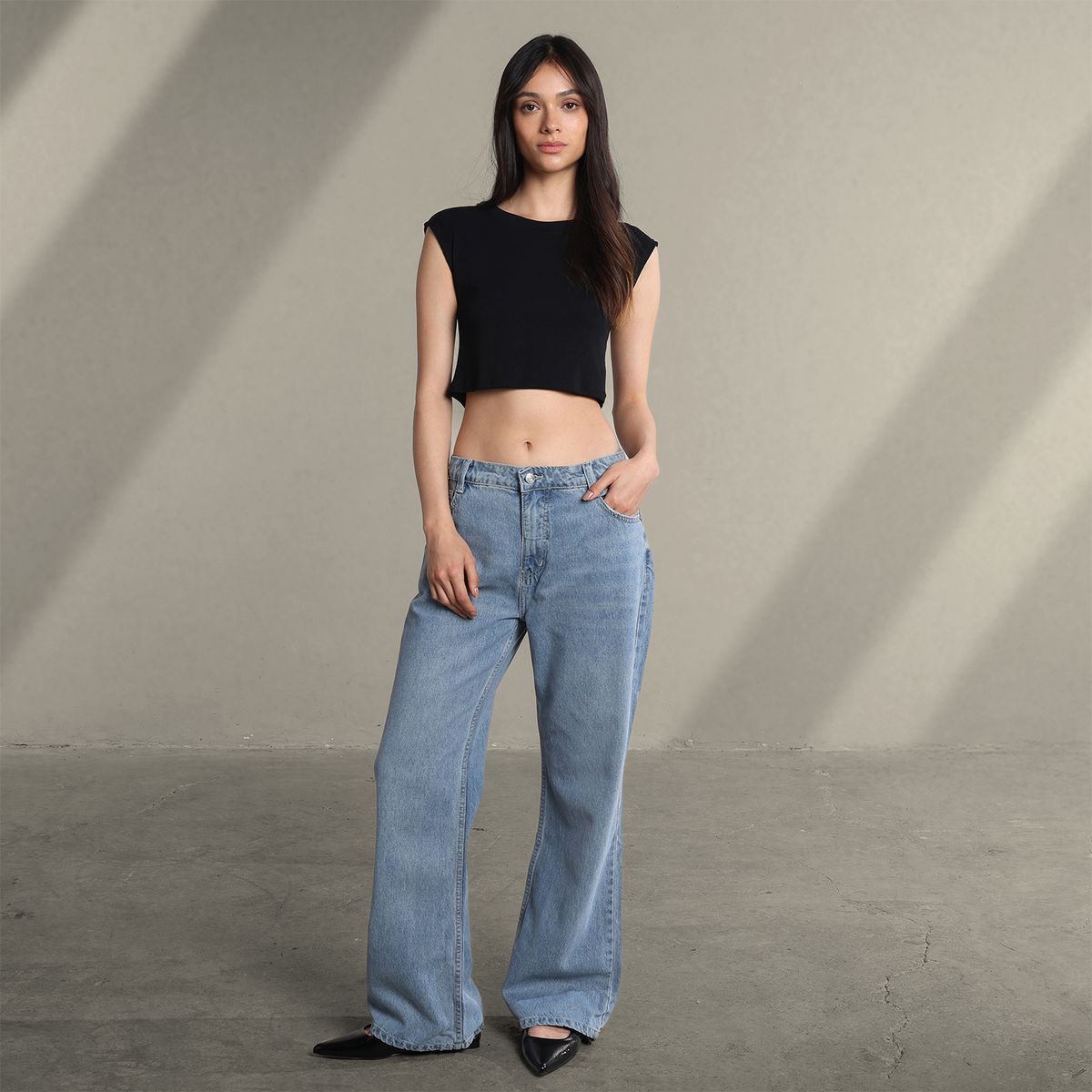 SYBILLA - Jean Baggy Mujer Tiro bajo Sybilla