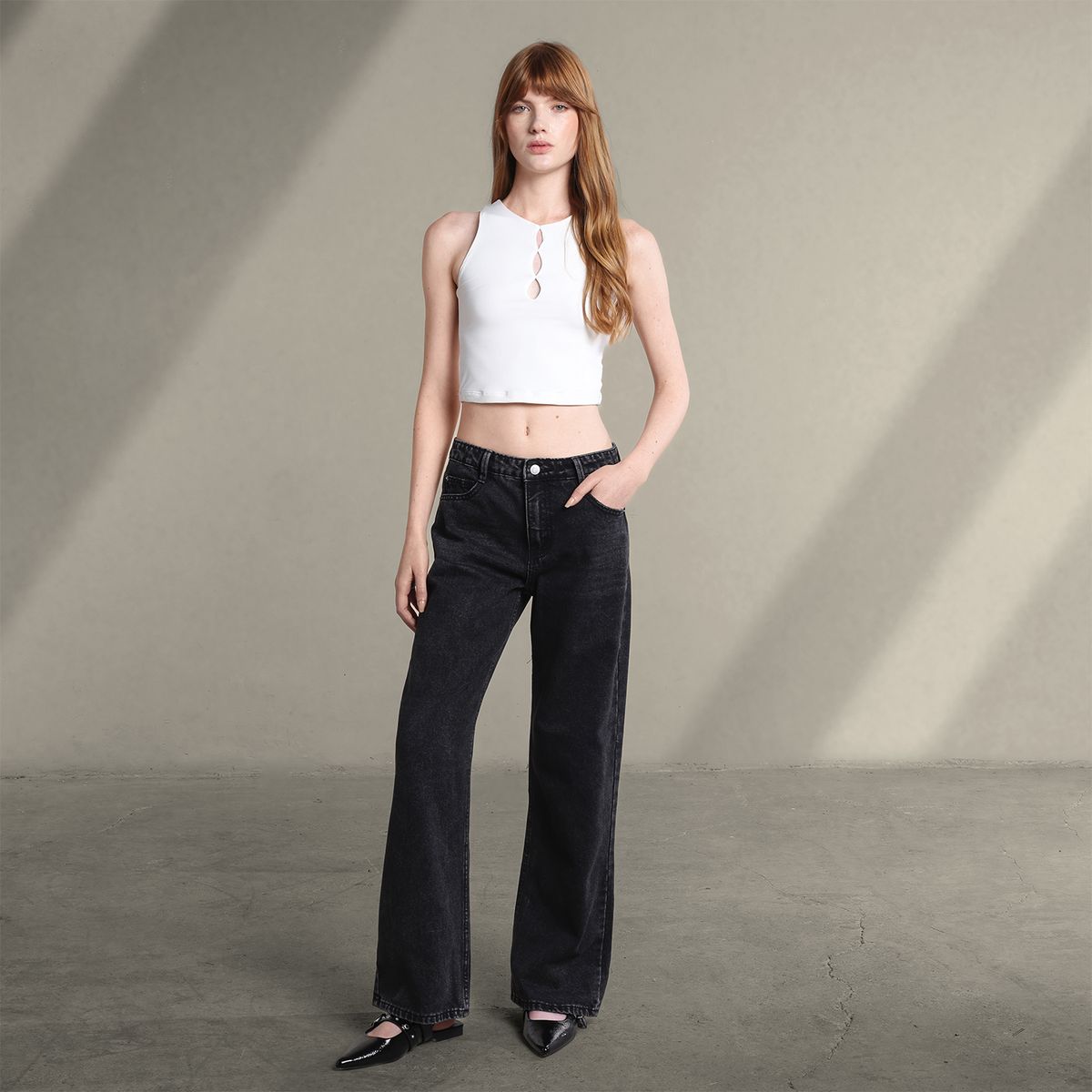 SYBILLA - Jean Baggy Mujer Tiro bajo Sybilla