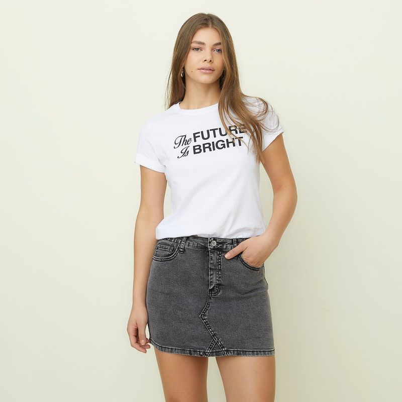 SYBILLA - Camiseta Mujer con Estampado Manga corta de Algodón Sybilla