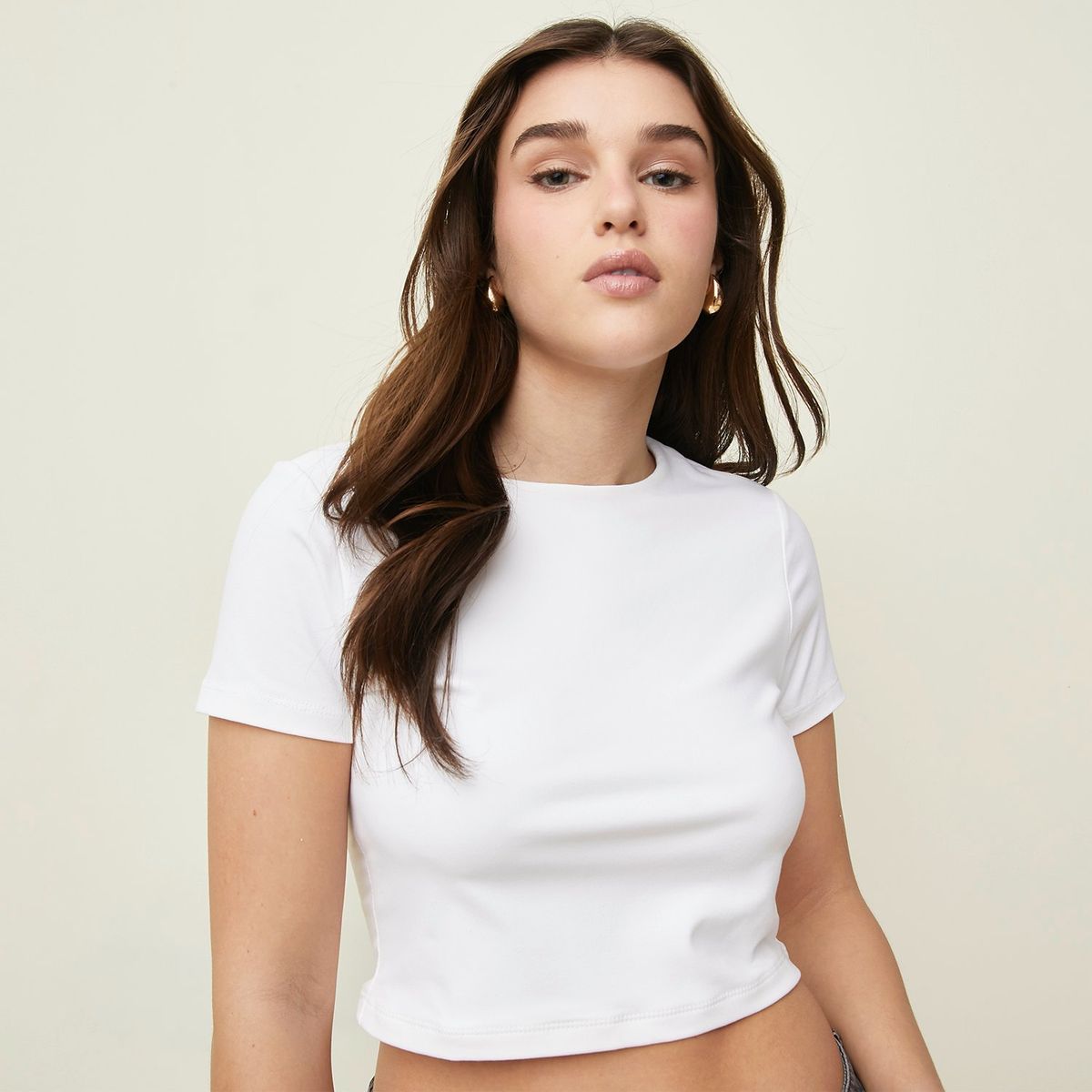 SYBILLA - Crop top Mujer Manga corta Sybilla