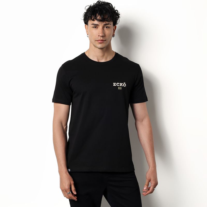 ECKO - Camiseta Hombre Manga corta con Logo de Algodón Ecko
