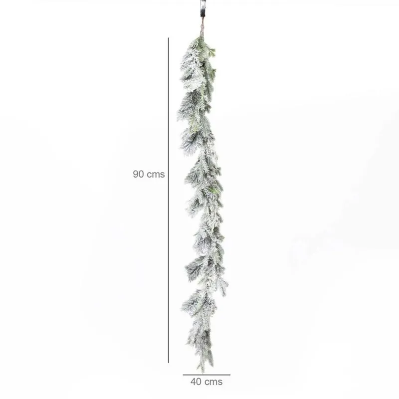 MICA - Guirnalda Navideña Pino Blanco 180 cm