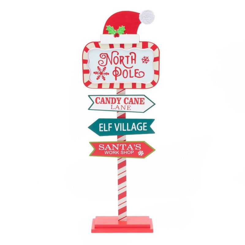 MICA - Adorno Navideño con Luz: Cartel Direcciones 107 cm