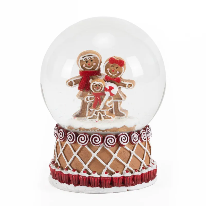 MICA - Bola de Nieve Navideña: Familia de Jengibre 10 cm