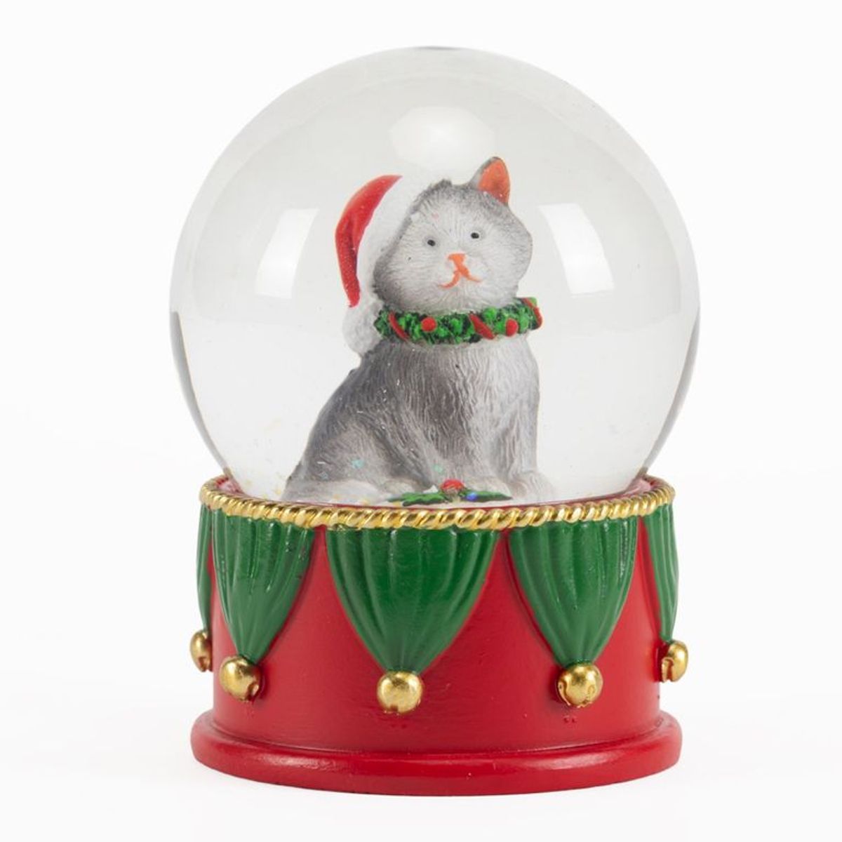 MICA - Bola de Nieve Navideña: Gato 8 cm