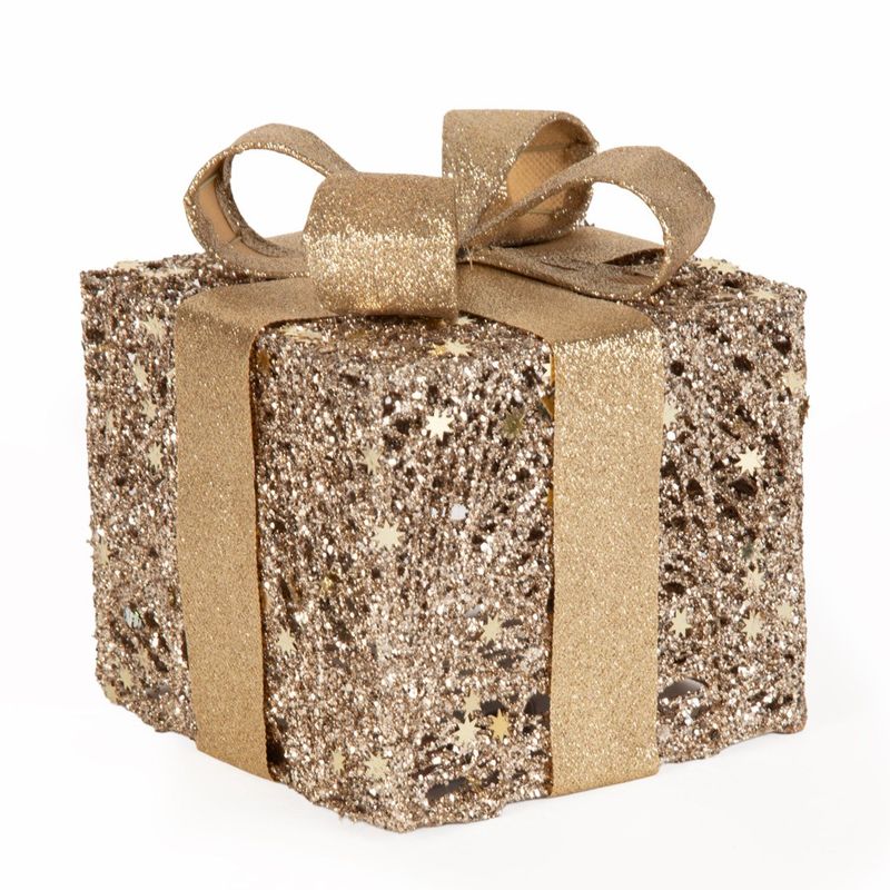 MICA - Adorno Navideño con Luz: Regalo 25 cm