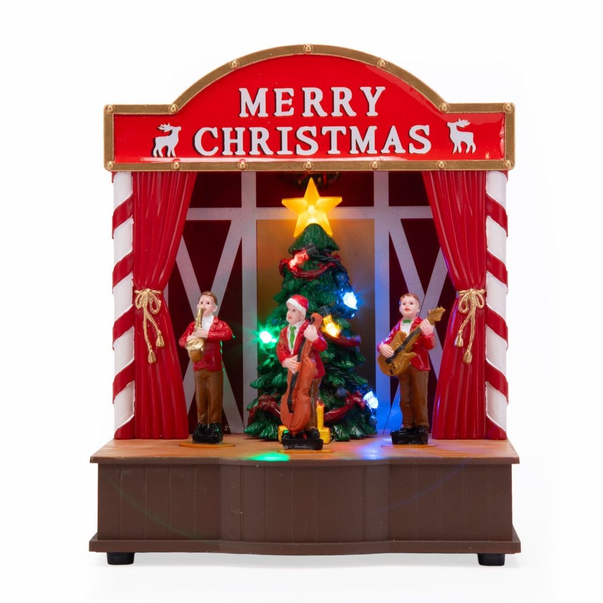 MICA - Villa Navideña: Musicos Techo 15.5x11.5x19 cm