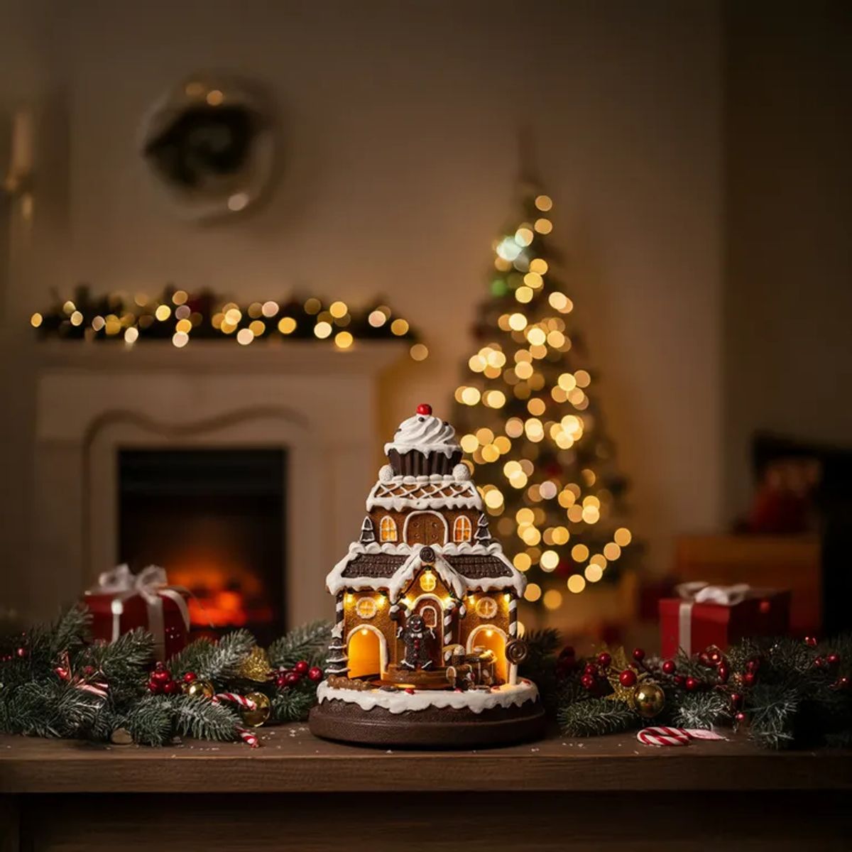 MICA - Villa Navideña: Café 25x13 cm