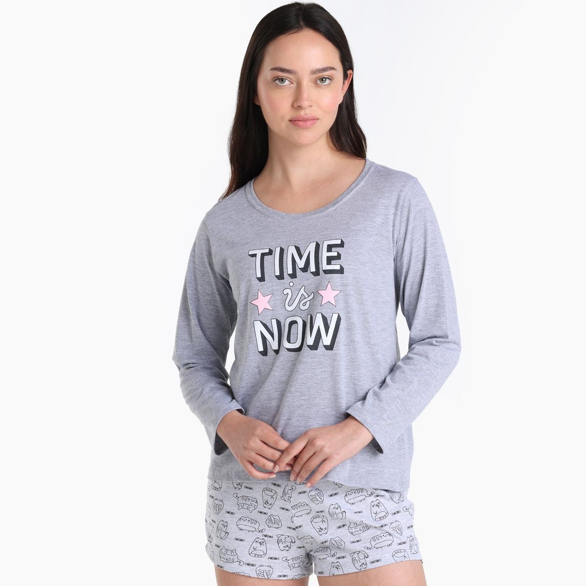 SYBILLA - Camiseta de pijama Mujer Medio Manga larga Sybilla