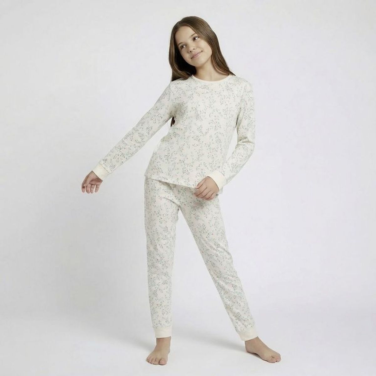 ELV - Pijama Yamp Niña Cintura Elásticada Manga Larga Elv