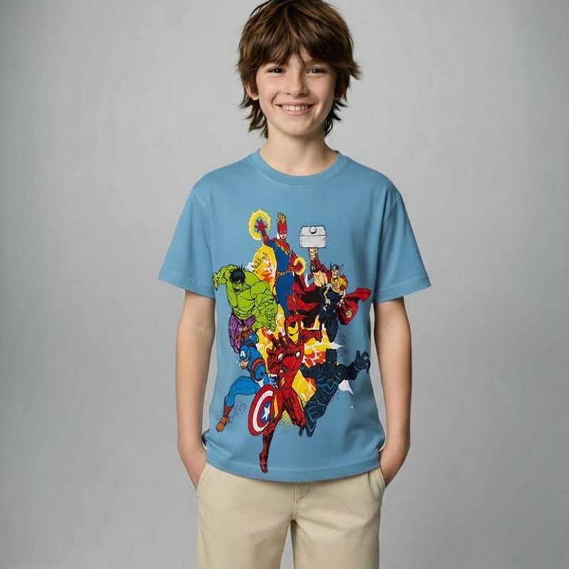  - Camiseta para Niño con Estampado Avengers Manga corta de Algodón