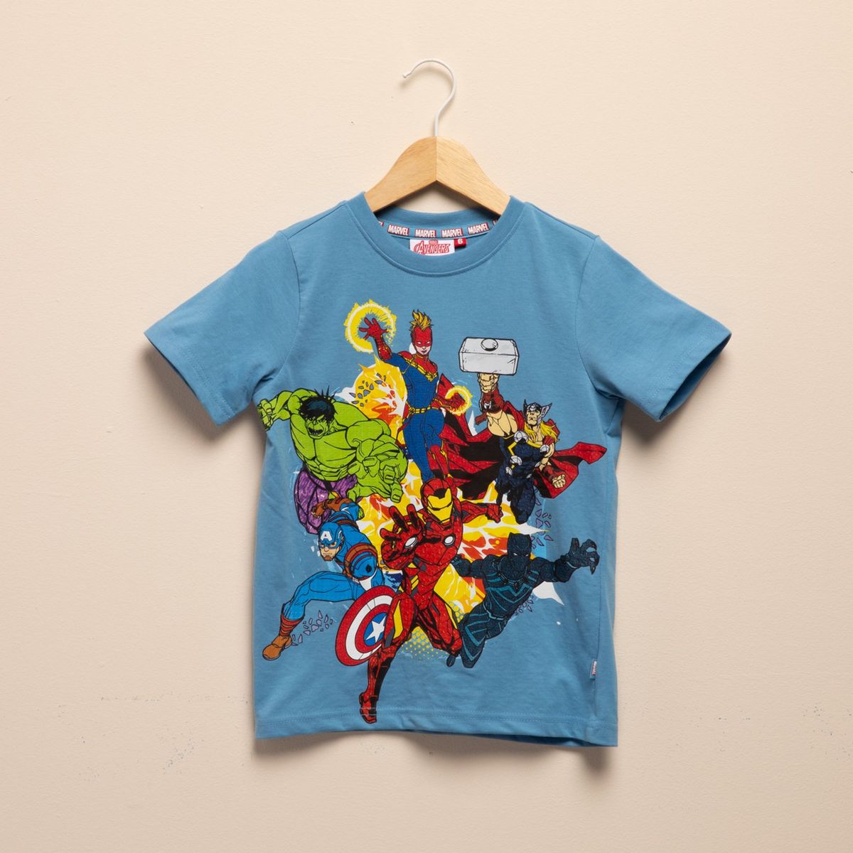 AVENGERS - Camiseta para Niño con Estampado Avengers Manga corta de Algodón