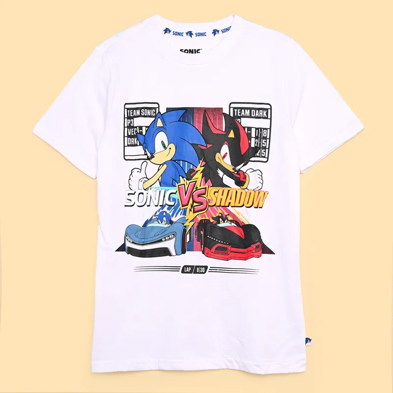  - Camiseta para Niño con Estampado Manga corta de Algodón Sonic