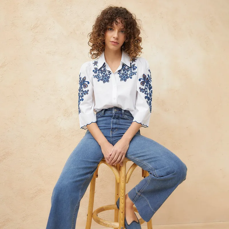  - Blusa Mujer Manga larga Algodón Basement