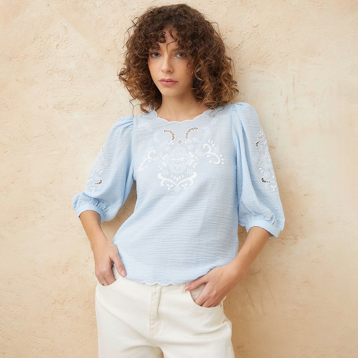 BASEMENT - Blusa Mujer Manga larga Basement