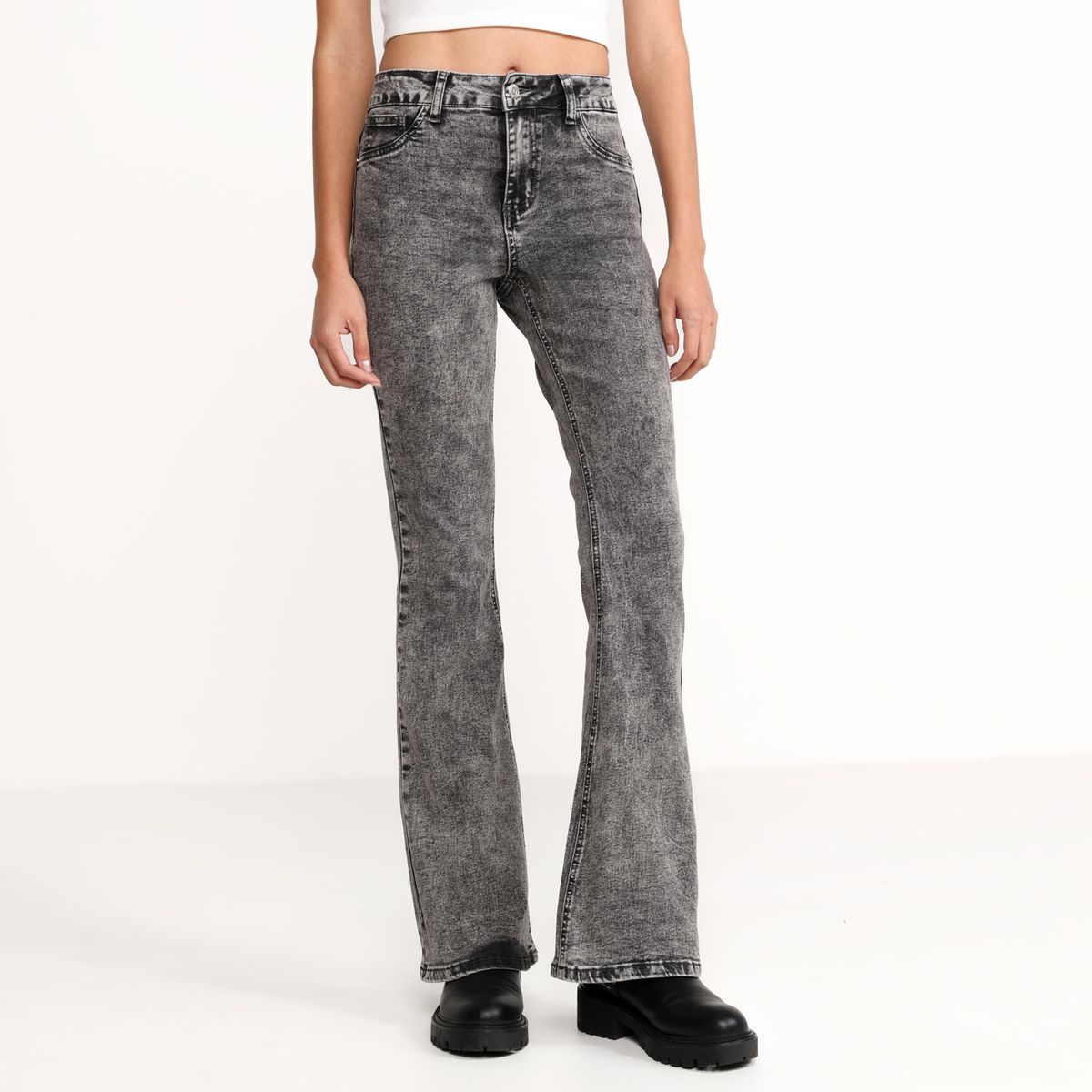 SYBILLA - Jean Flare Mujer Tiro medio Sybilla