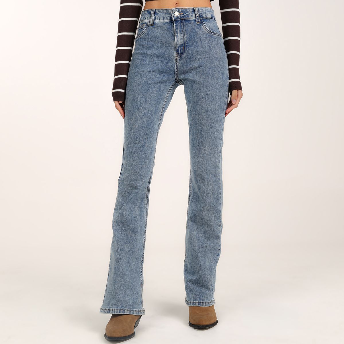 SYBILLA - Jean Flare Mujer Tiro medio Sybilla