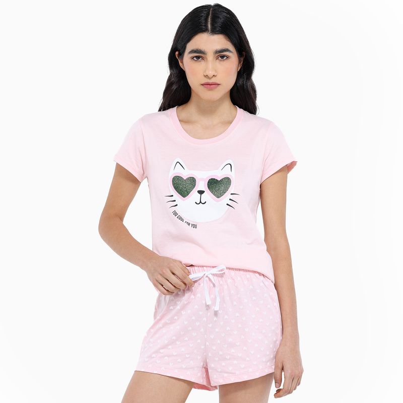 SYBILLA - Short de pijama Mujer Corto de Algodón Sybilla