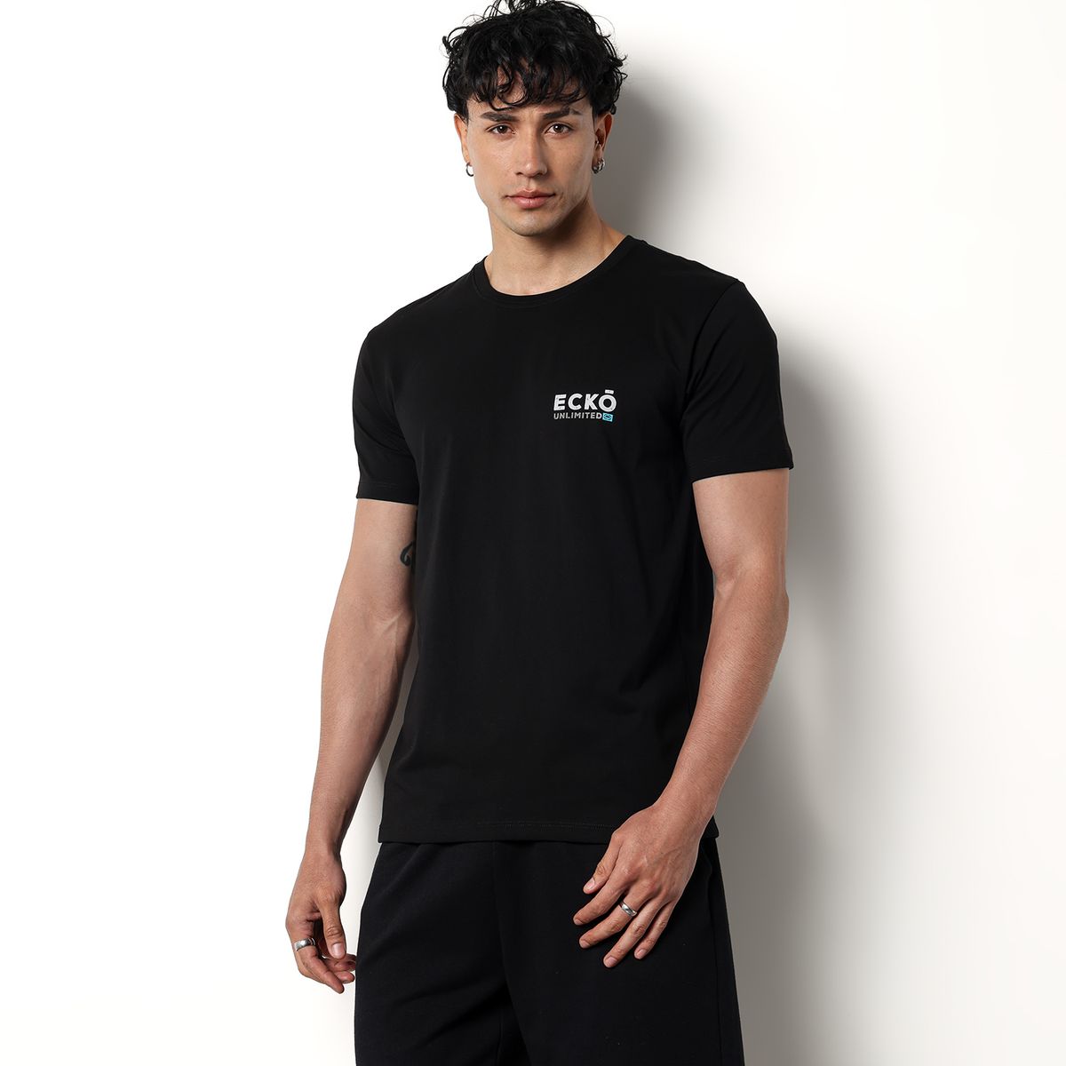ECKO - Camiseta Hombre Manga corta con Logo de Algodón Ecko