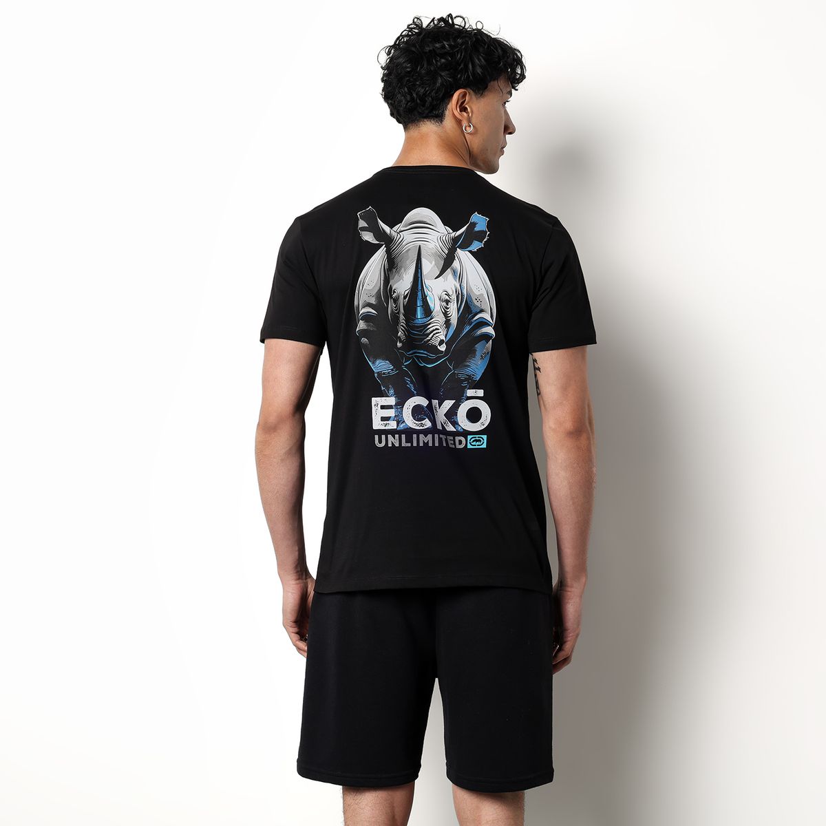 ECKO - Camiseta Hombre Manga corta con Logo de Algodón Ecko
