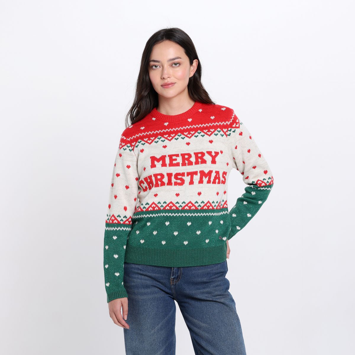 DENIMLAB - Saco Navideño Mujer Tejido Denimlab 