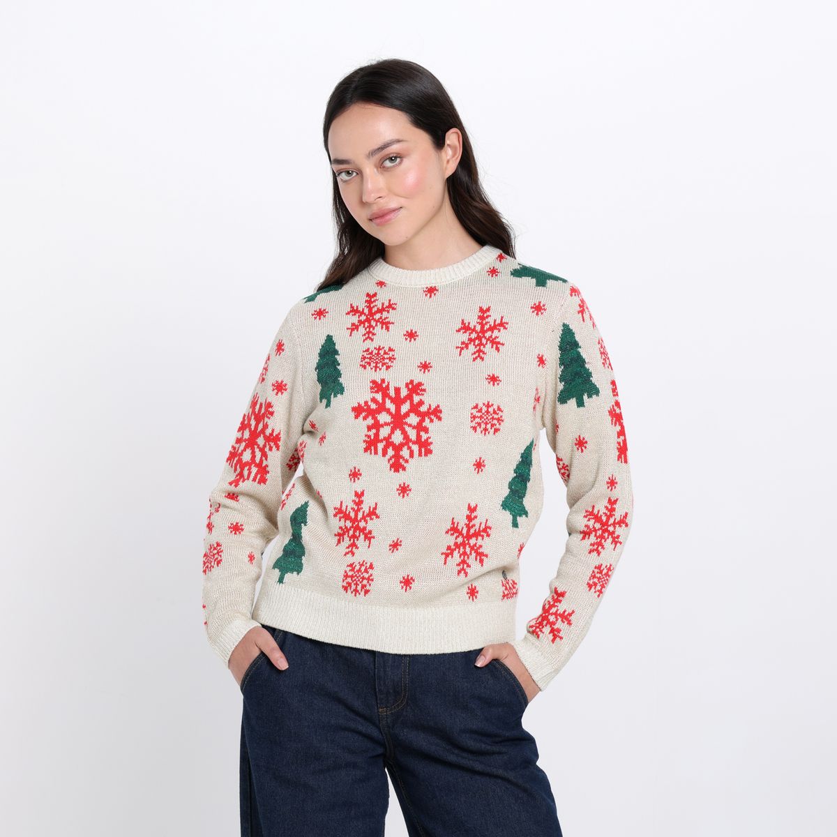 DENIMLAB - Saco Navideño Mujer Tejido Denimlab 