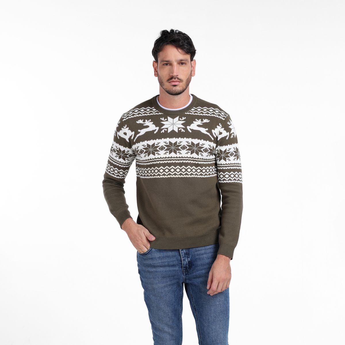 BASEMENT - Saco Navideño Hombre de Algodón Basement