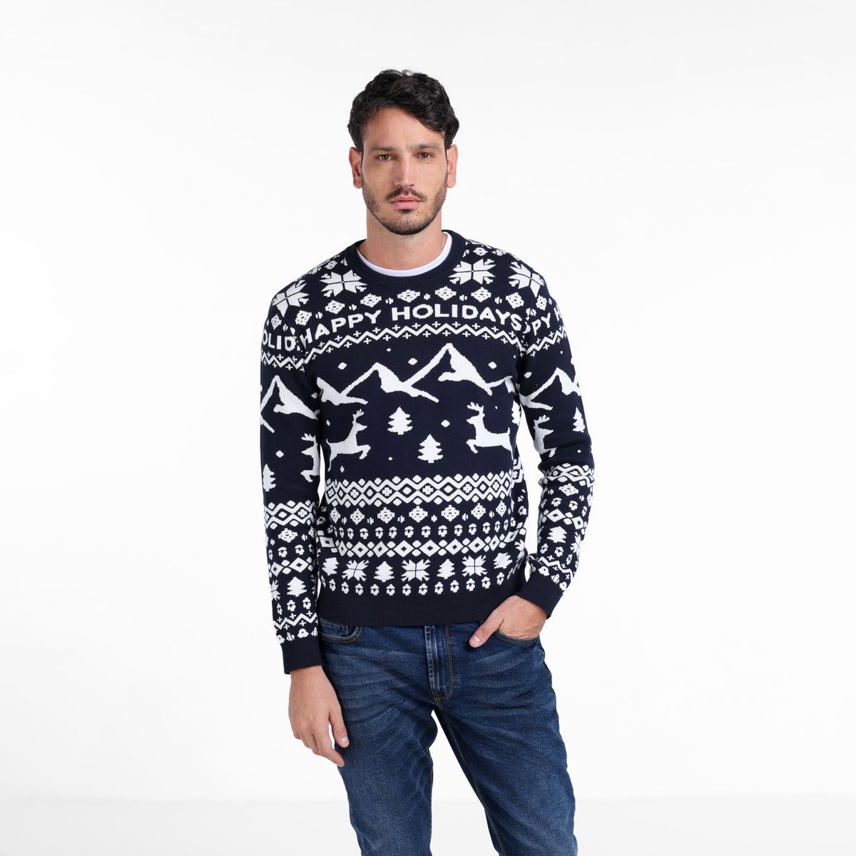 BASEMENT - Saco Navideño Hombre de Algodón Basement