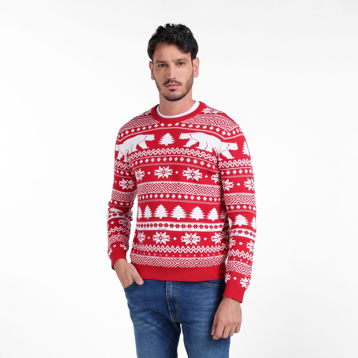 BASEMENT - Saco Navideño Hombre de Algodón Basement