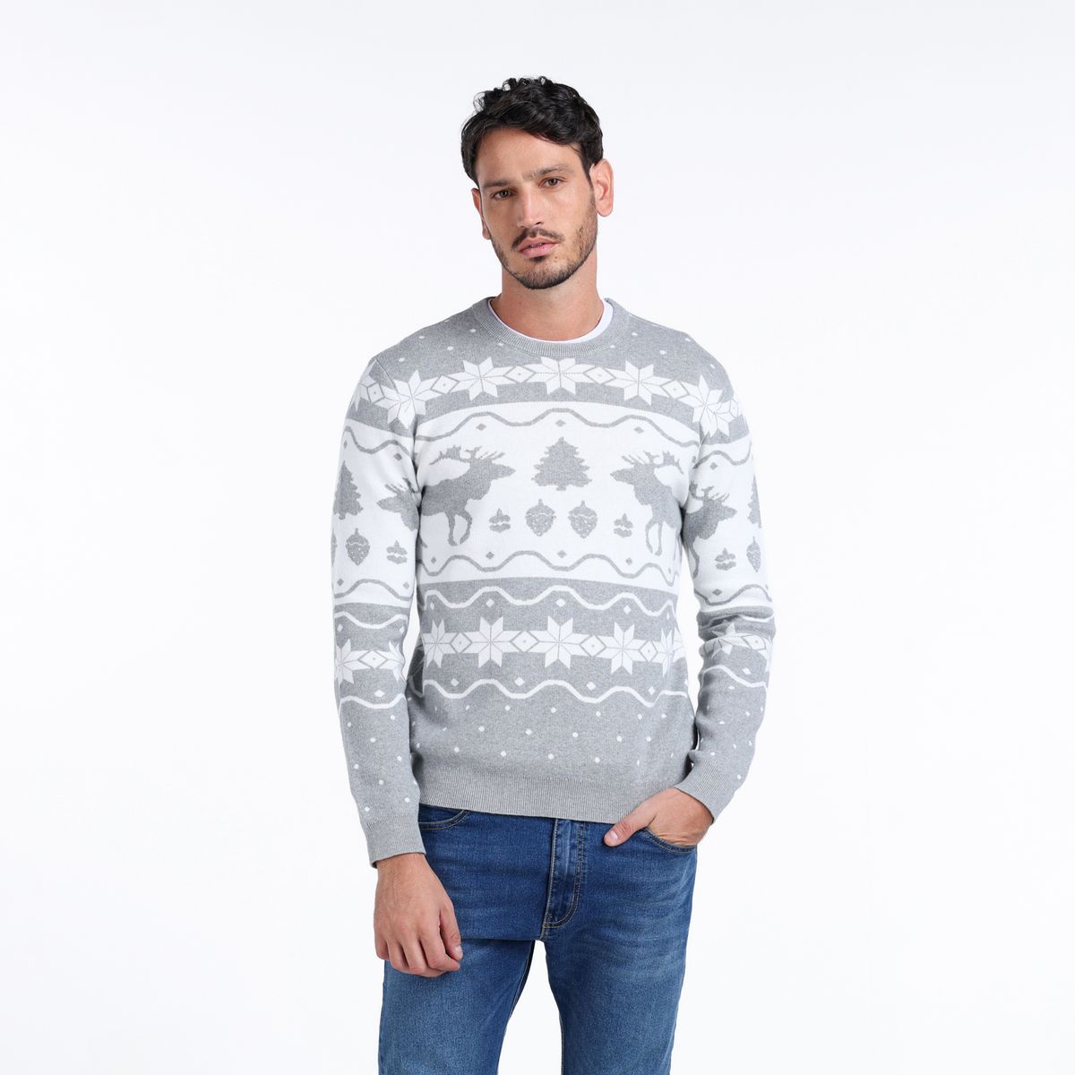 BASEMENT - Saco Navideño Hombre de Algodón Basement