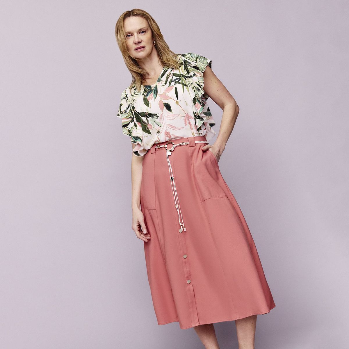 SOUTHLAND - Blusa Mujer Liso Manga corta Southland 