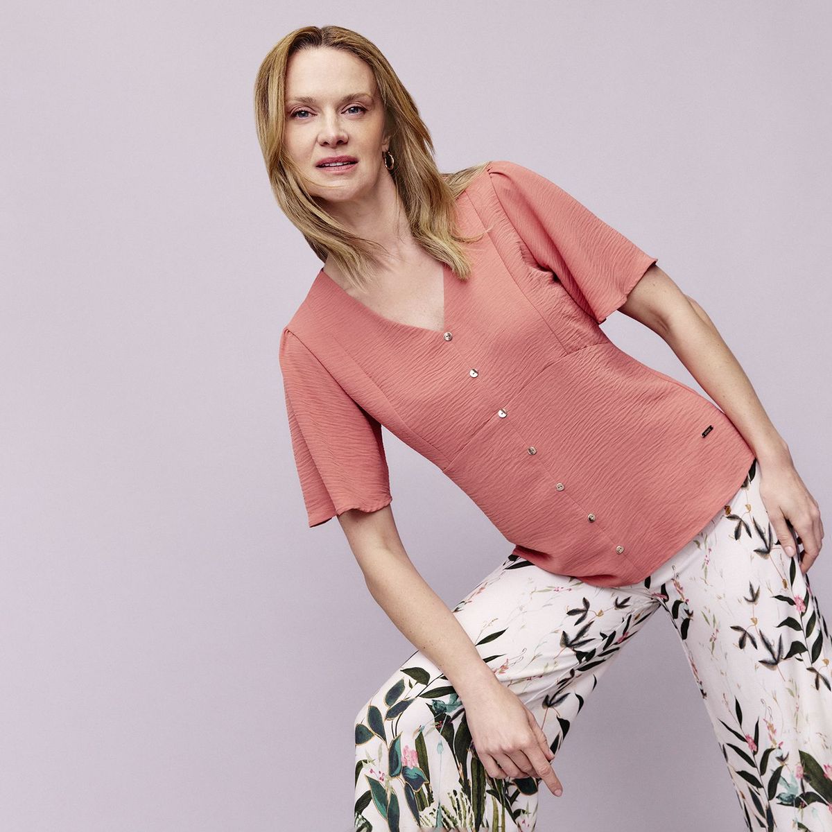 SOUTHLAND - Blusa Mujer Liso Manga corta Southland 