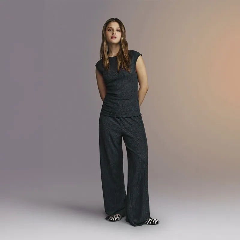 SYBILLA - Pantalón Recto Mujer Tiro medio Sybilla